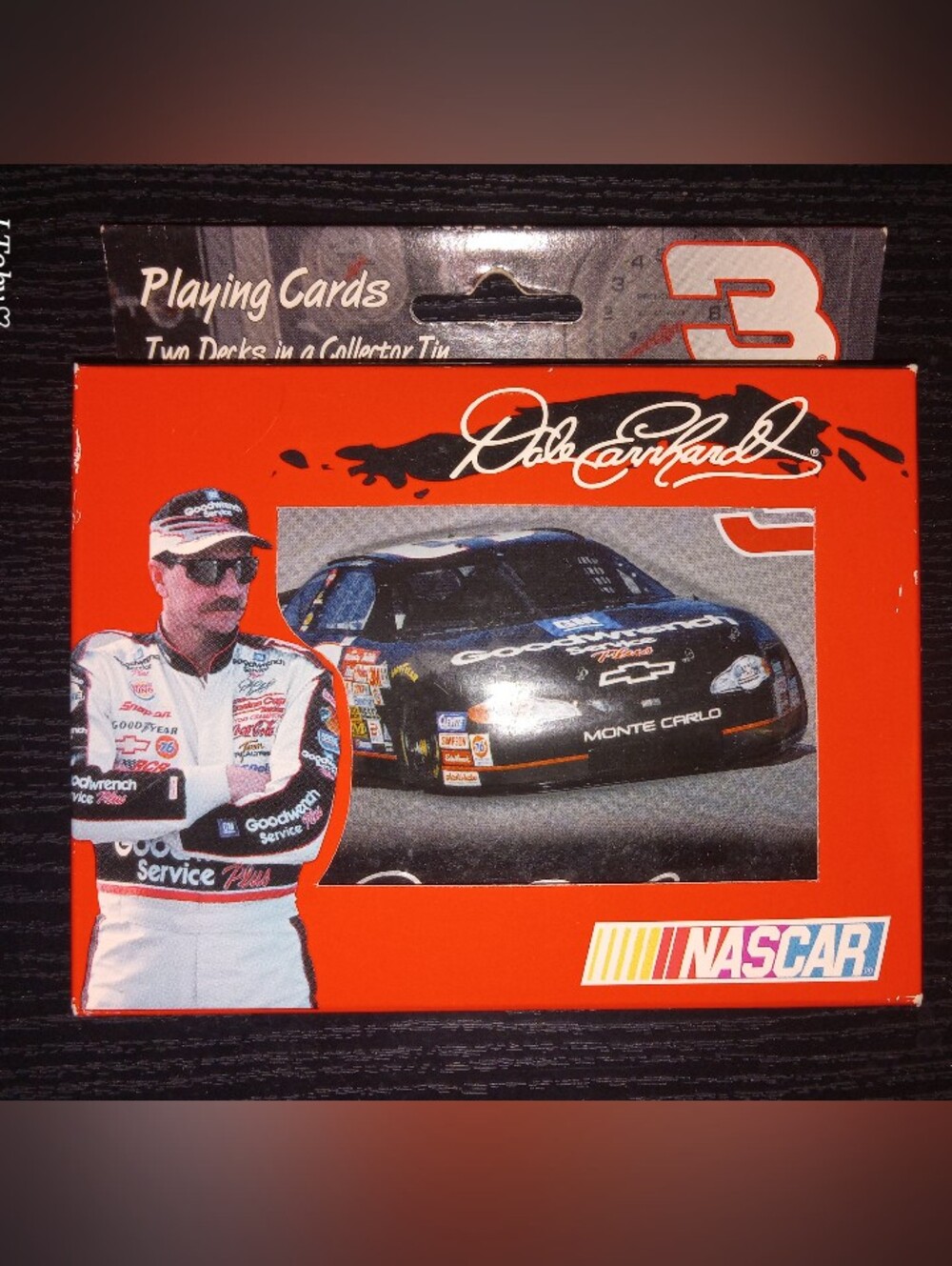 NASCAR Dale Earnhardt #3 Playing Cards Set 2 Decks in Collector Tin